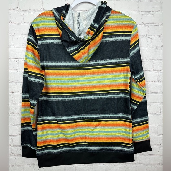 NWT BUCKLE Departwest striped Western Aztec hooded 1/4 zip‎ pullover sz S New - Picture 3 of 6